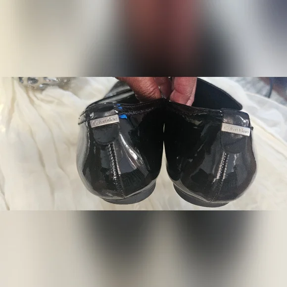 Black Patent Leather Calvin Klein soft loafers 7.5 - Picture 8 of 9